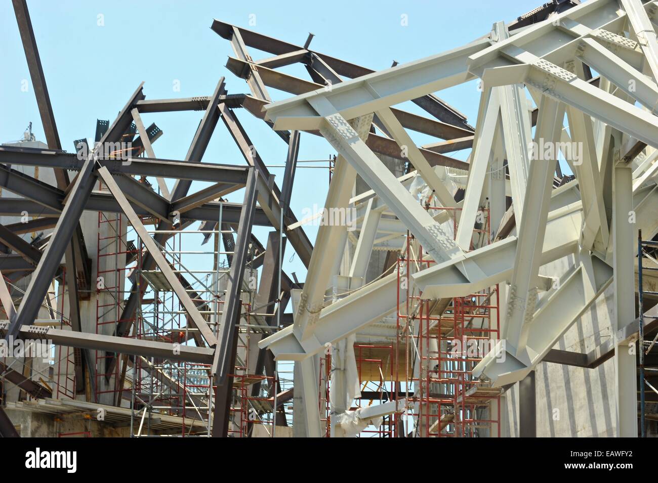 Panamas Biomuseo, entworfen von Frank Gehry, im Bau. Stockfoto