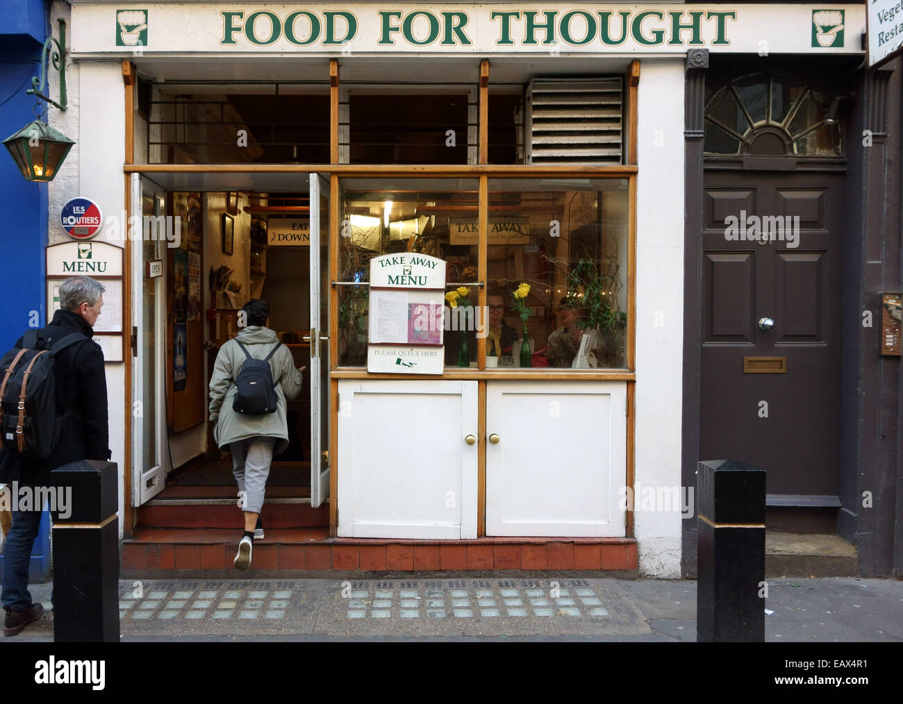 Food For Thought Vollwert vegetarische Restaurant, Neal Street, Covent Garden, London Stockfoto