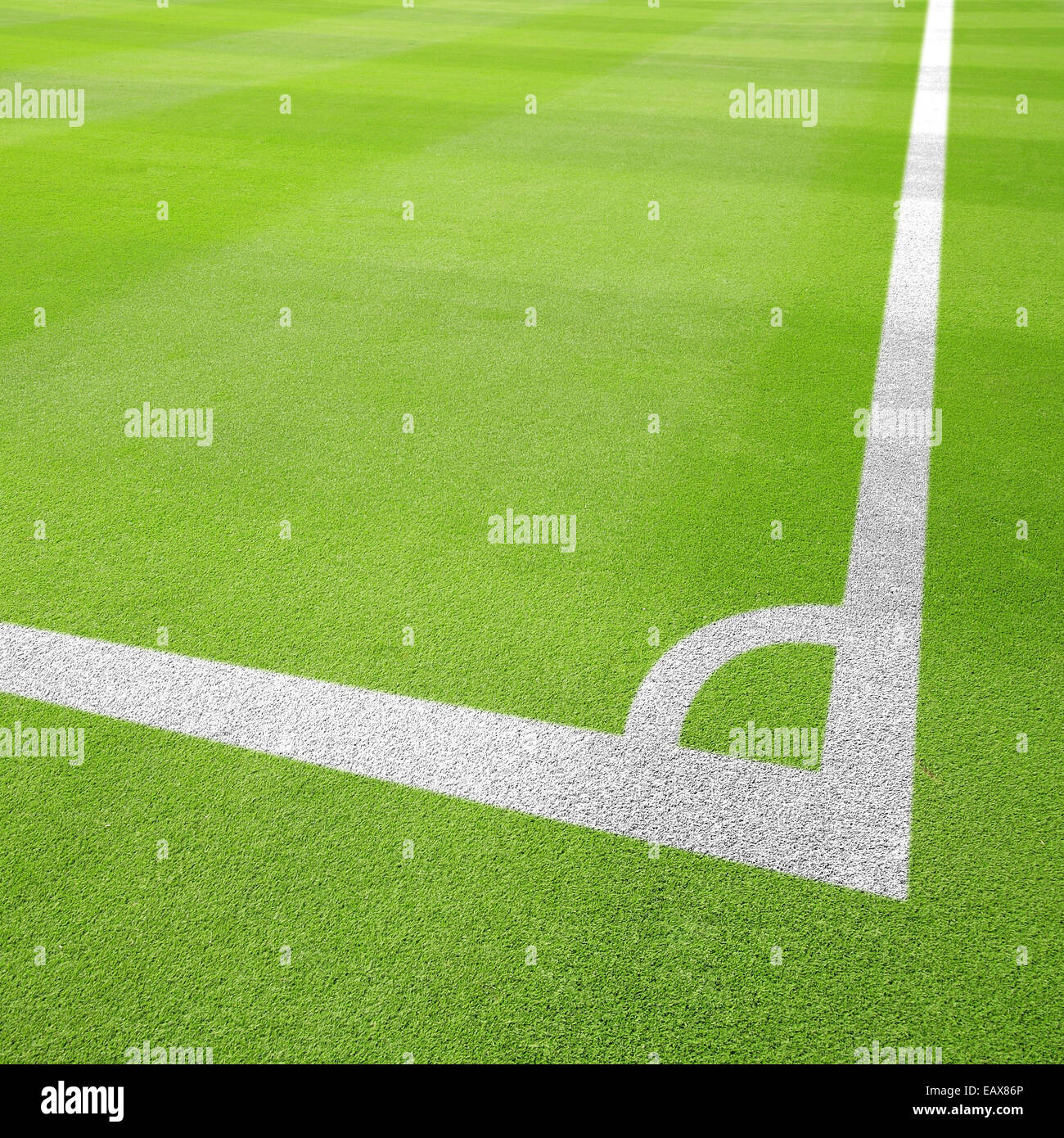 Fußball-Feld-Ecke Stockfoto