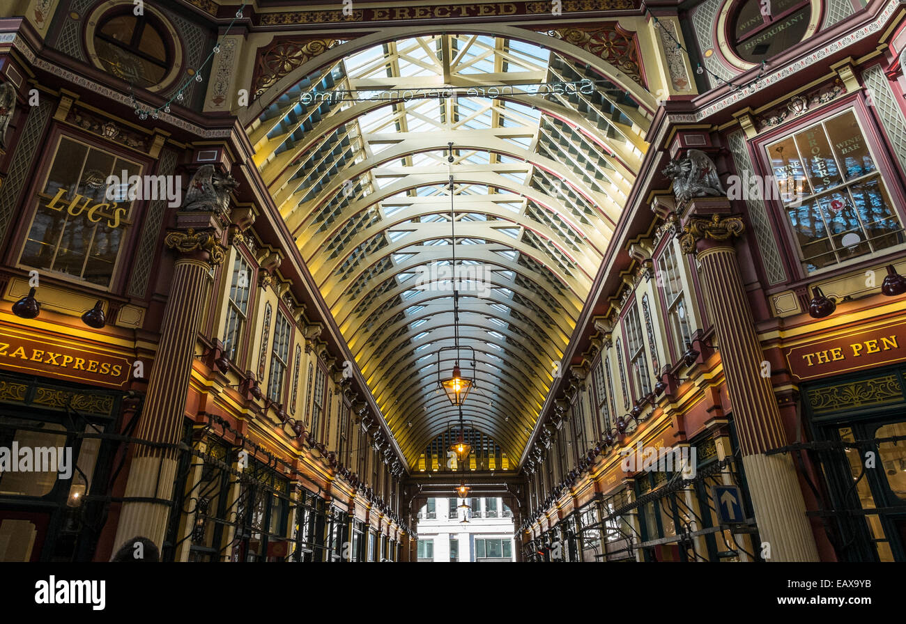 Leadenhall Market in der City of London Stockfoto