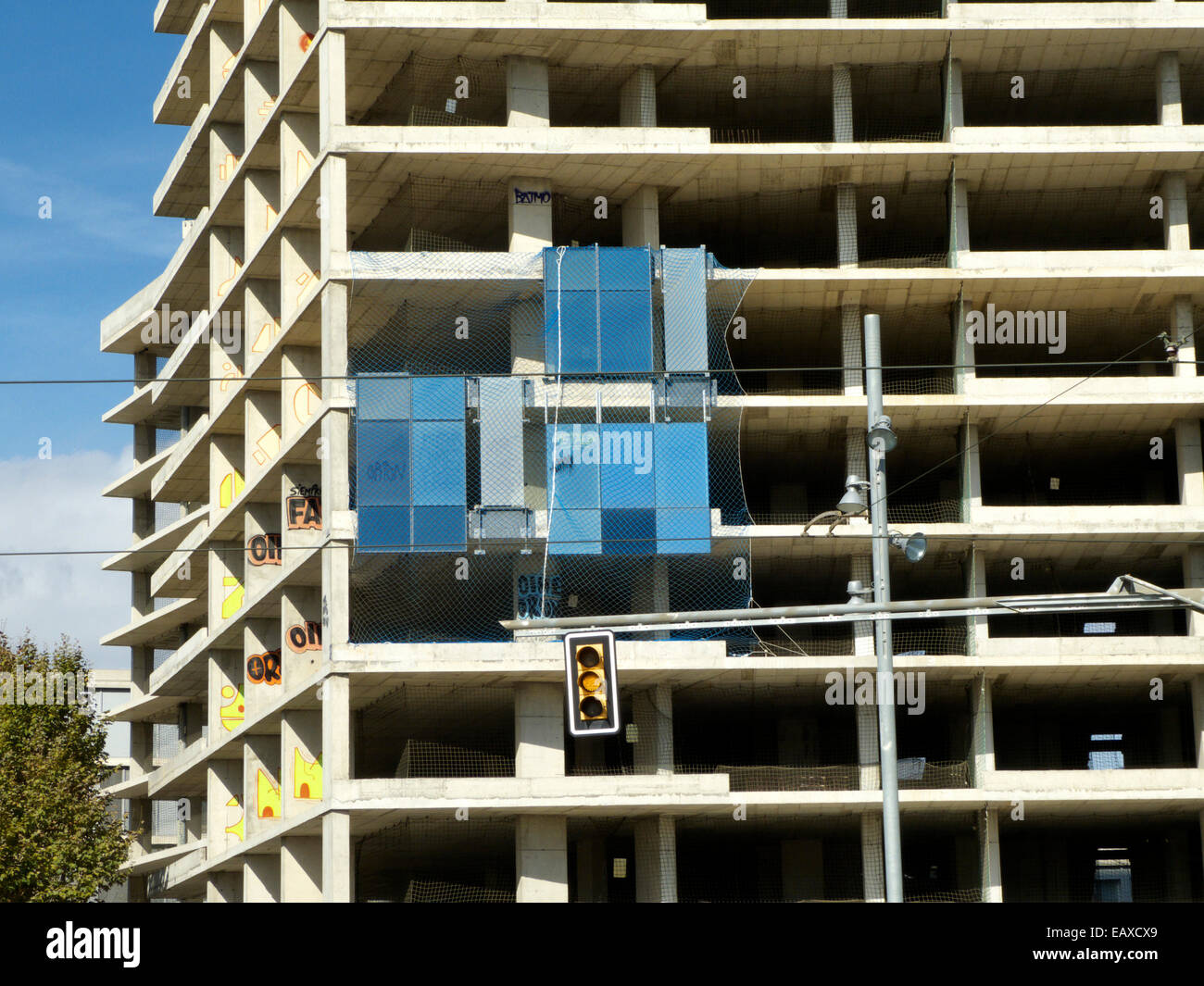 Spanien-Katalonien-Barcelona unfertigen Gebäude Hotel Null verursacht durch Finanzkrise Immobilien Stockfoto