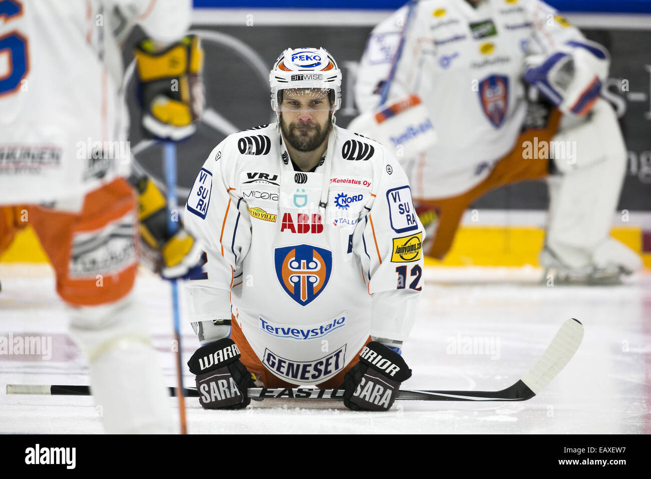 USA. 19. November 2014. PIV 19.11.2014 Kello 17.50.53.Helsinki, Finnland. Liiga, HIFK Vs Tappara.Markus Kankaanper, Tappara #12.@Petteri Paalasmaa. In der ganzen Presse © Csm/Alamy Live-Nachrichten Stockfoto