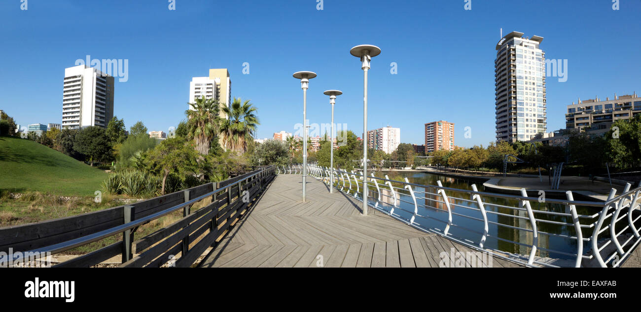 Spanien Katalonien Barcelona Parc Park Diagonal Mar Wohn-Wohnung Stockfoto