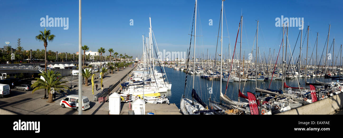 Spanien Katalonien Barcelona Olympic Port Hafen Yachthafen Stockfoto