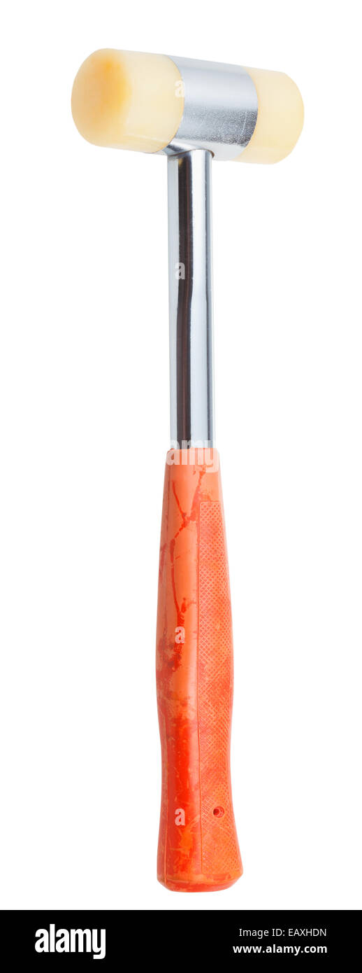 Soft-faced Hammer isoliert auf weißem Hintergrund Stockfoto