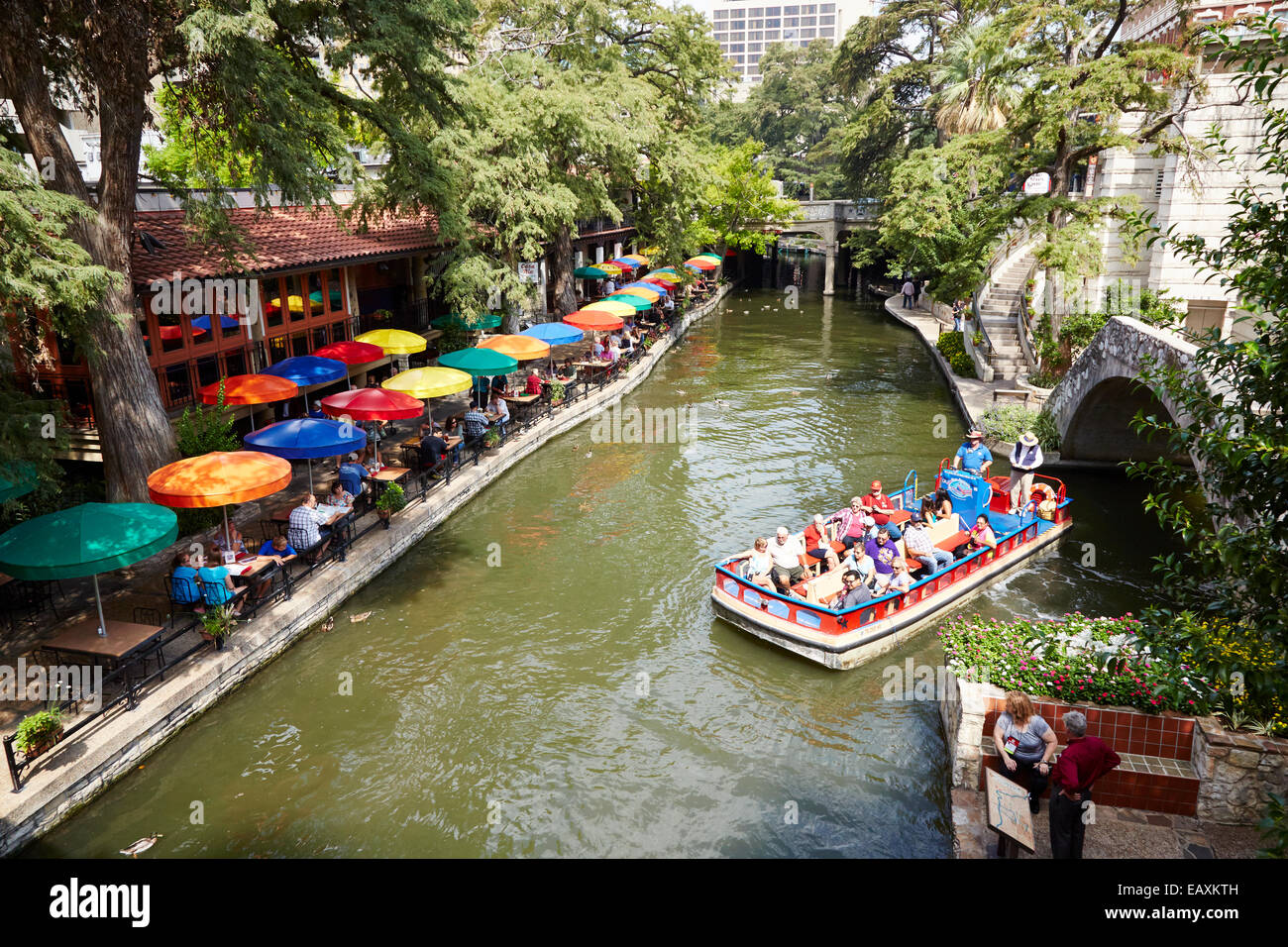 Flusspromenade, San Antonio, Texas Stockfoto