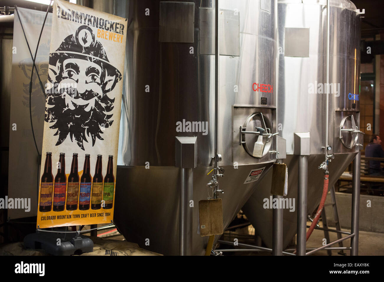 Idaho Springs, Colorado - The Tommyknocker Handwerk Brauerei, die größte Brauerei in Colorado. Stockfoto
