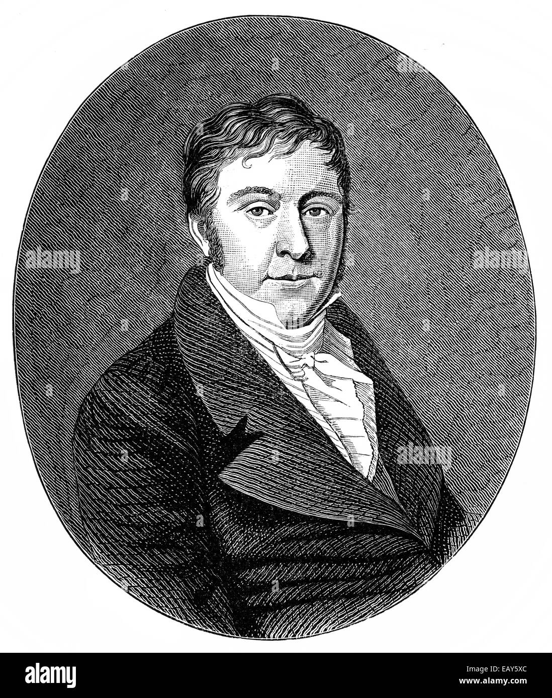 Johann Nepomuk Hummel, 1778-1837, ein österreichischer Komponist und Pianist, Porträt von Johann Nepomuk Hummel, 1778-1837, öste Stockfotografie - Alamy