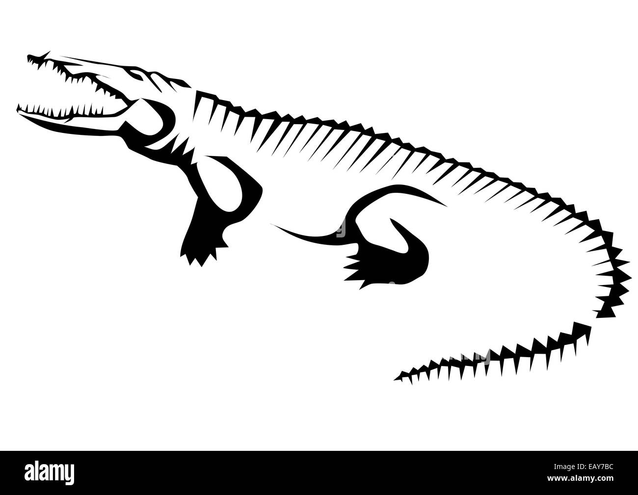 Krokodil silhouette Ausgeschnittene Stockfotos und -bilder - Alamy
