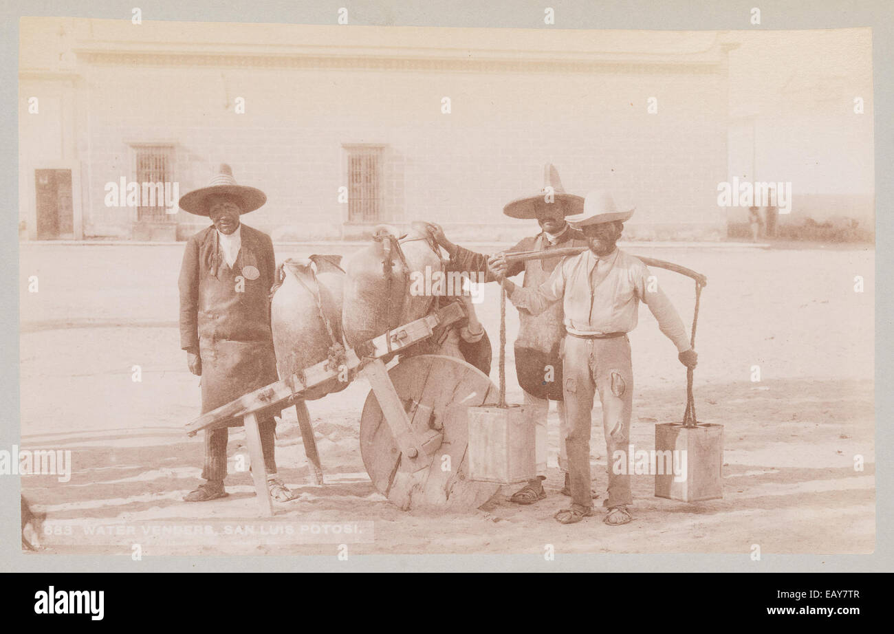 Wasser Verkäufern [sic], San Luis Potosi. Stockfoto