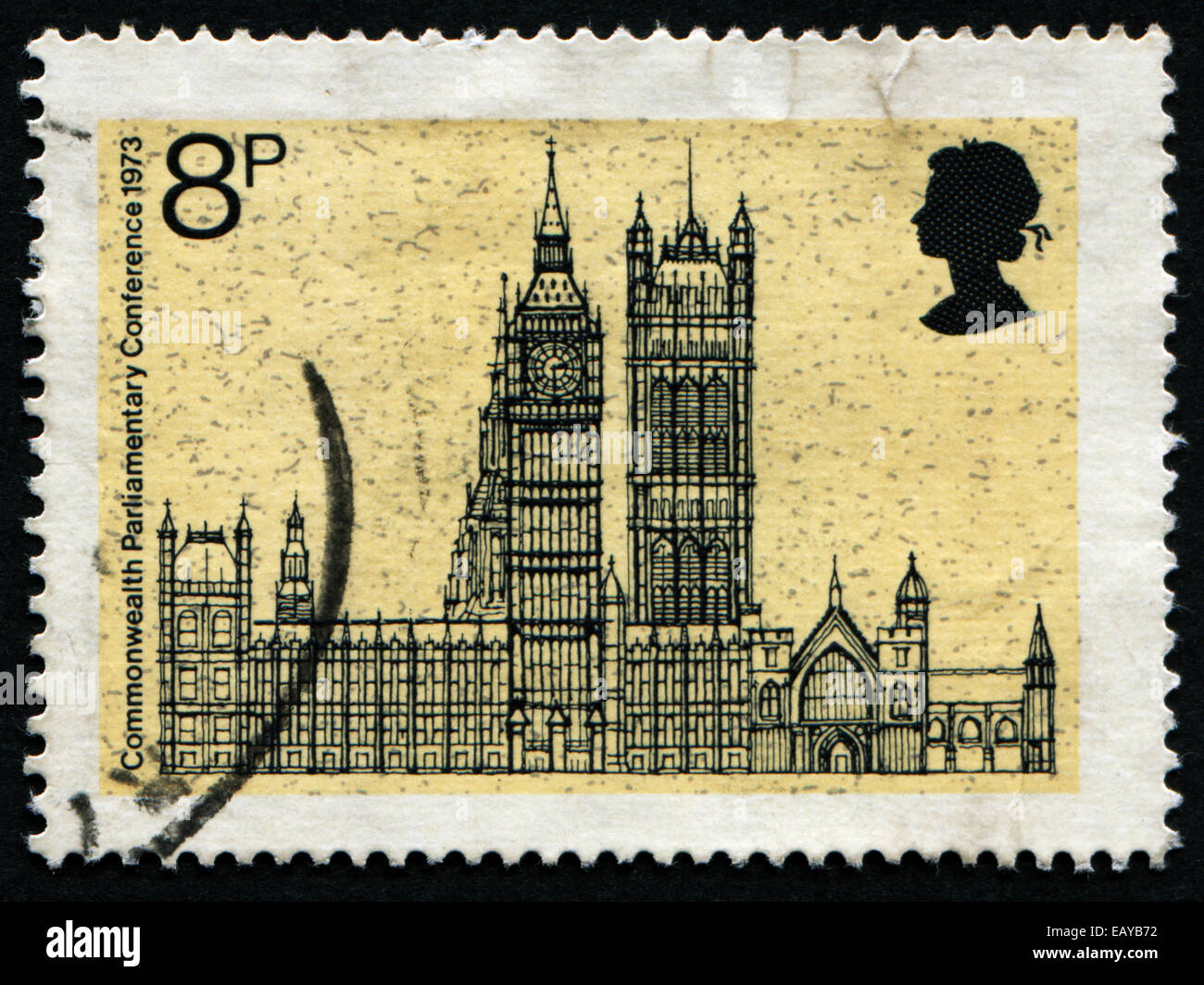 Vereinigtes Königreich - CIRCA1973: Eine Briefmarke gedruckt in Großbritannien zeigen Commonwealth parlamentarische Konferenz, ca. 1973 Stockfoto