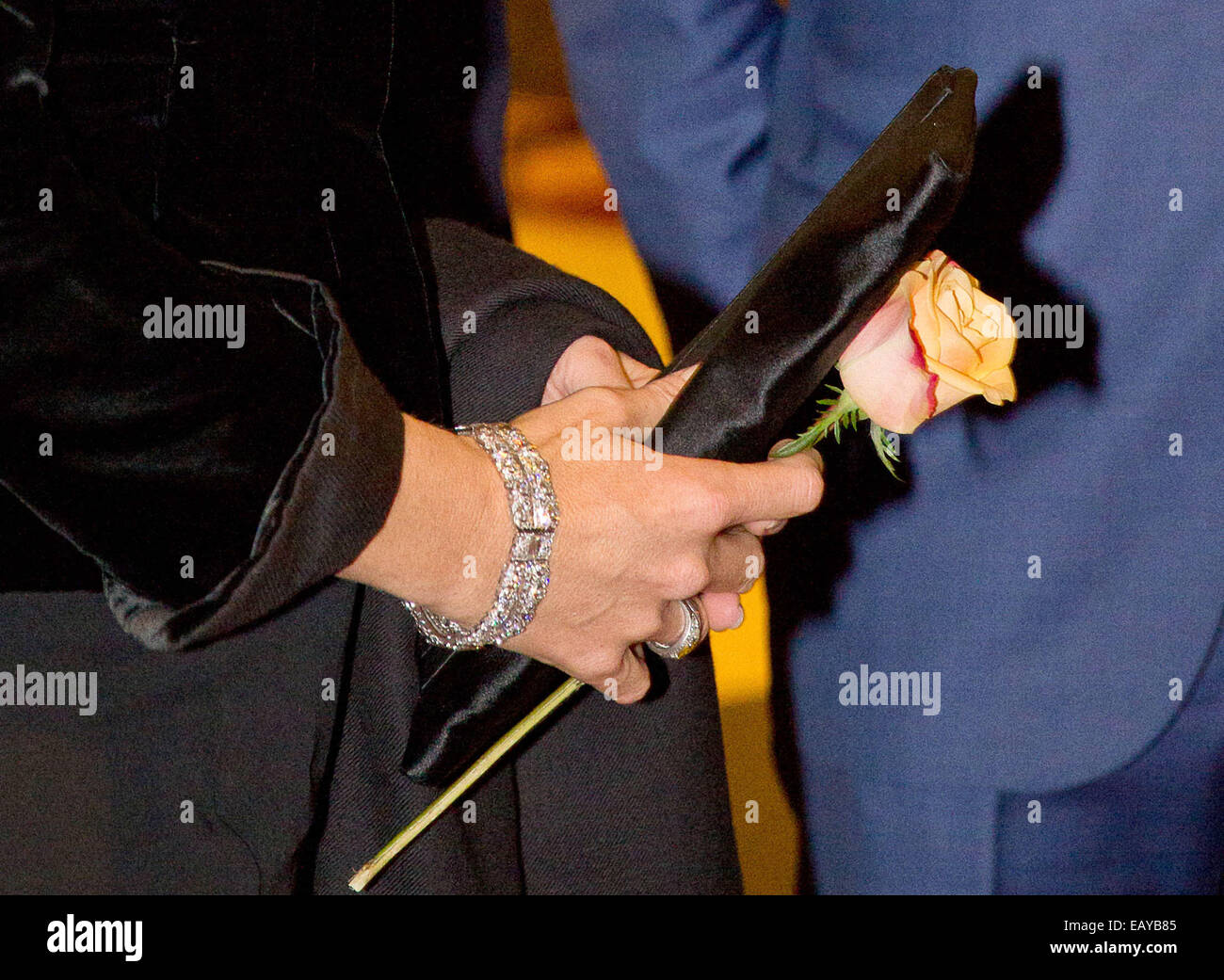 Den Haag, Niederlande. 21. November 2014. Königin Maxima der Niederlande an der 110. Jubiläumskonzert des Residentie Orchestra at Dr. Anton Philipszaal in den Haag, 21.11.2014 Foto: Albert Nieboer / - kein Draht-SERVICE - Credit: Dpa picture-Alliance/Alamy Live News Stockfoto