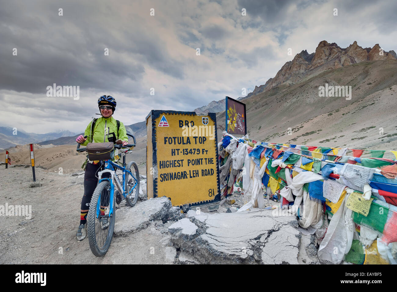 Mountainbike-Touren im Himalaya Stockfoto