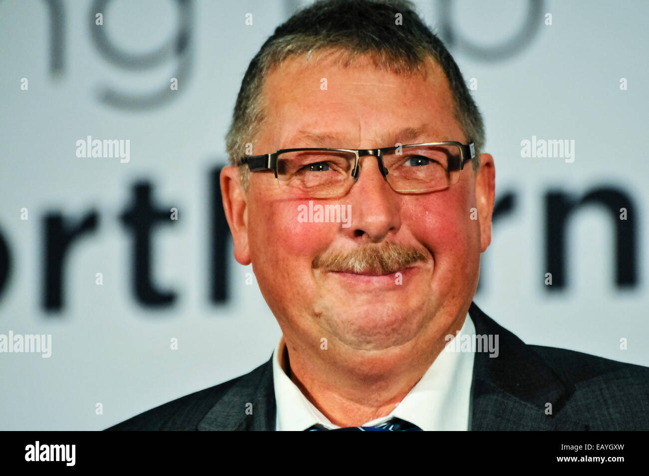Belfast, Nordirland. 22. November 2014. Sammy Wilson MP (Süd Antrim) in 2014 DUP Konferenz Credit: Stephen Barnes/Alamy Live-Nachrichten Stockfoto