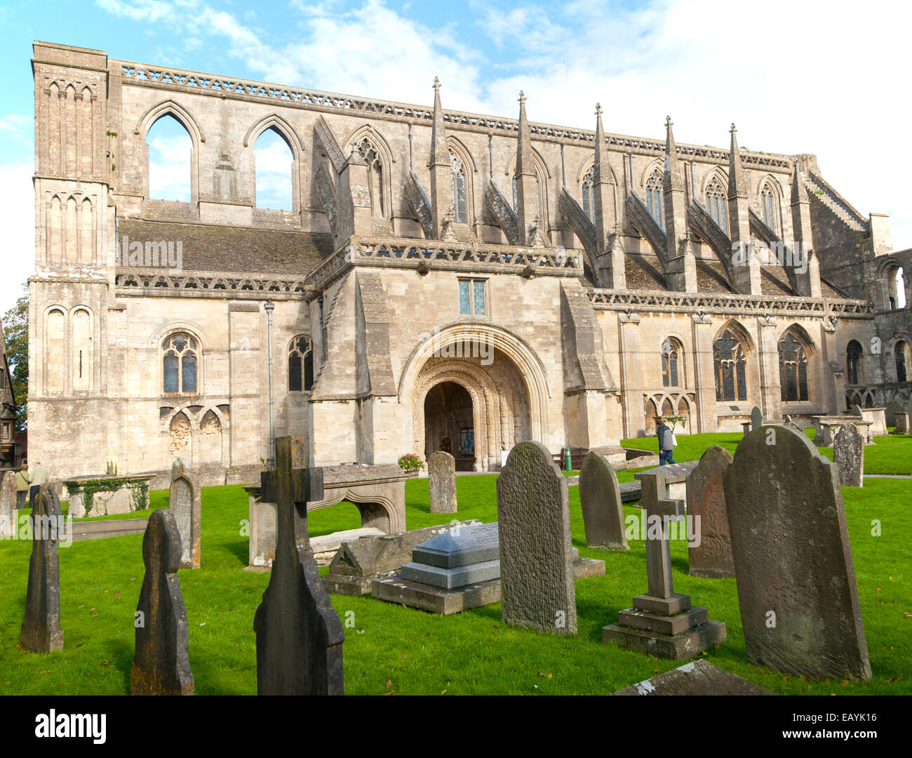 Malmesbury Abtei Kirchengebäude, Wiltshire, England, UK Stockfoto