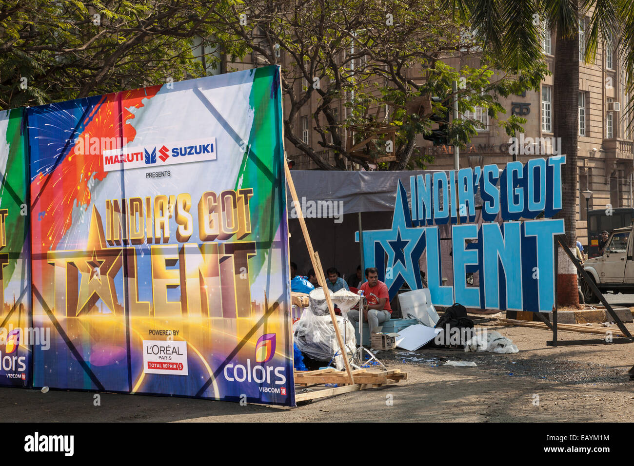 Indiens Got Talent Schild, Mumbai Stockfoto
