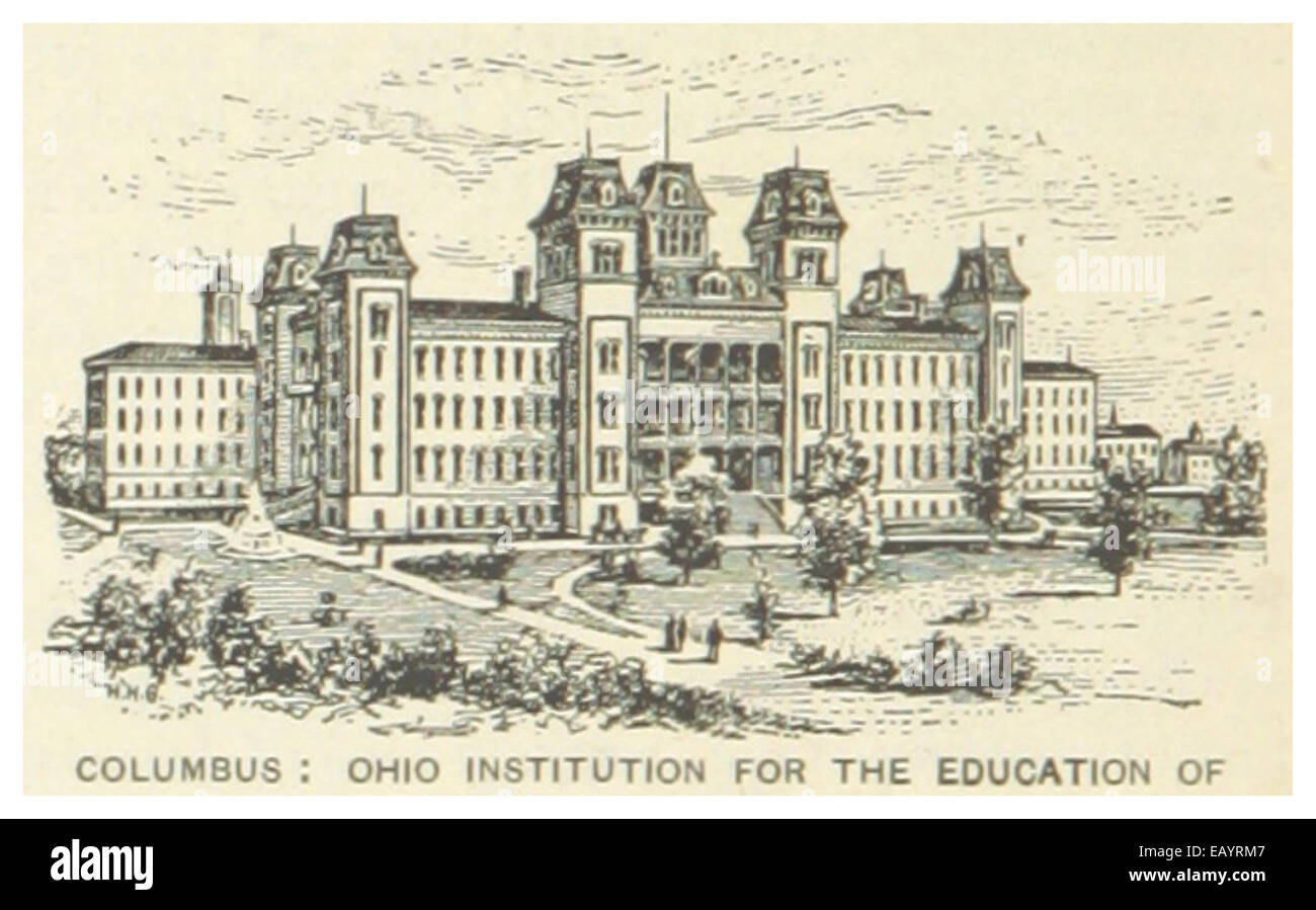 US-Oh(1891) p672 COLUMBUS, OHIO INSTITUTION FOR EDUCATION Stockfoto