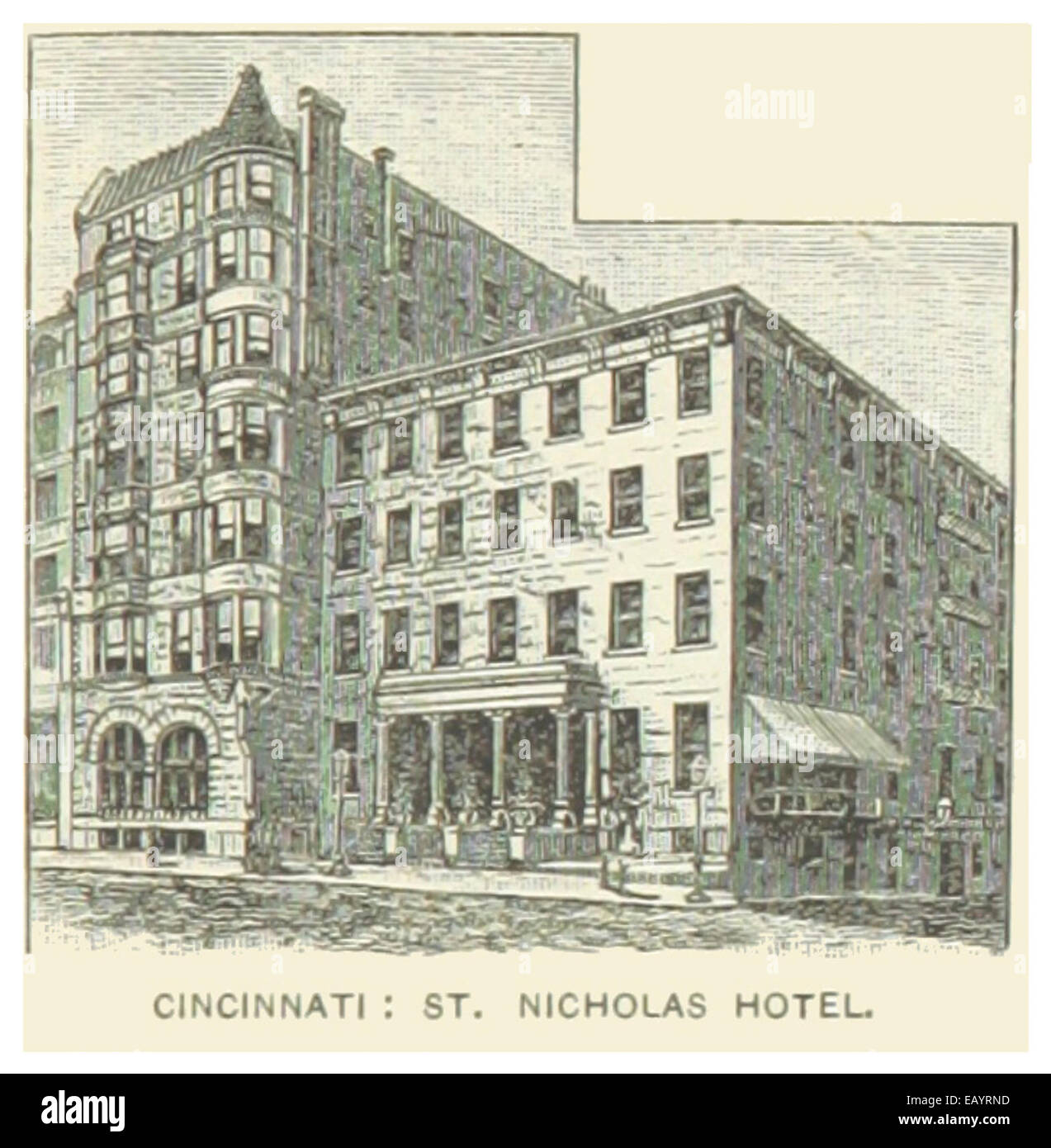 US-Oh(1891) p679 CINCINNATI, ST.-Nikolaus-HOTEL Stockfoto