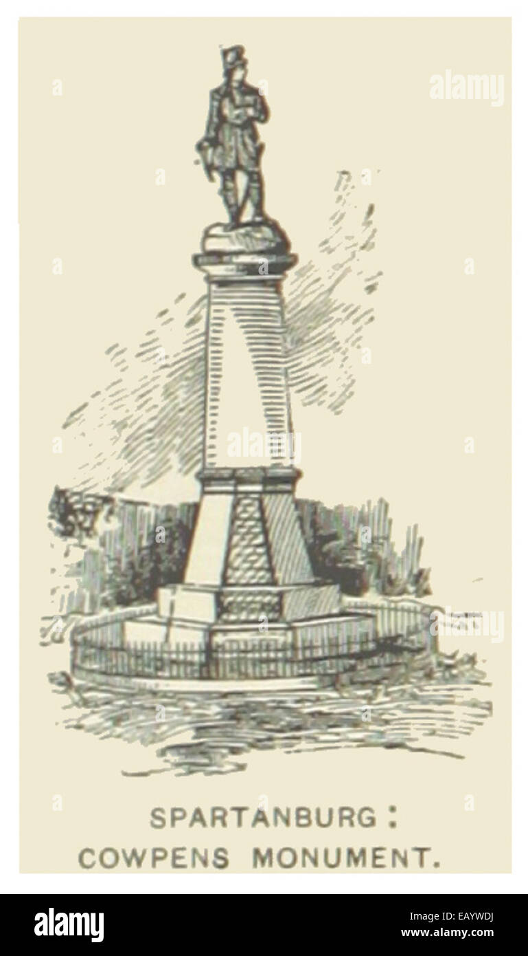 US-SC(1891) p784 SPARTANBURG, COWPENS Denkmal Stockfoto