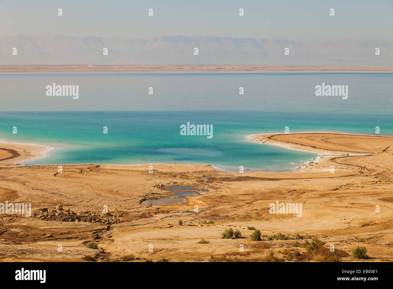 Totes Meer von der jordanischen Seite Stockfoto