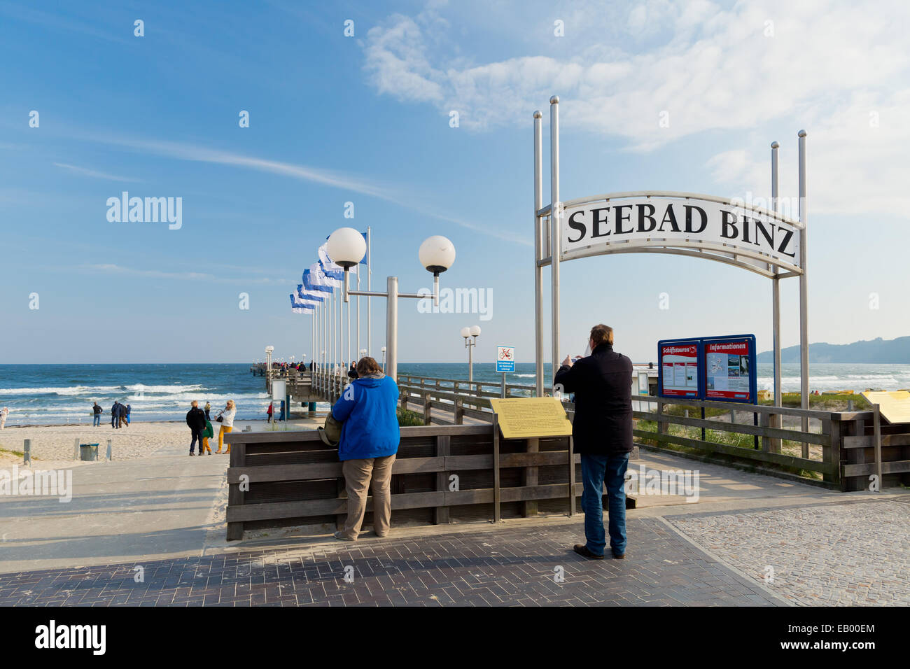 Rügen - Ostsee Resort Binz Pier - Mecklenburg-West Pomerania, Deutschland, Europa Stockfoto