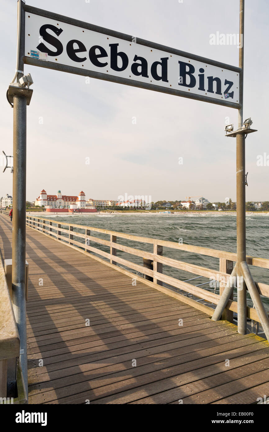 Rügen - Ostsee Resort Binz Pier - Mecklenburg-West Pomerania, Deutschland, Europa Stockfoto