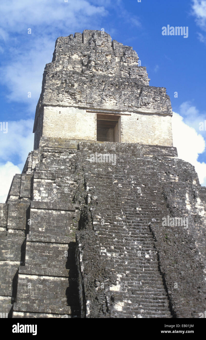 Tempel I (oder Tempel des großen Jaguar) im Nationalpark Tikal in Guatemala, Mittelamerika Stockfoto