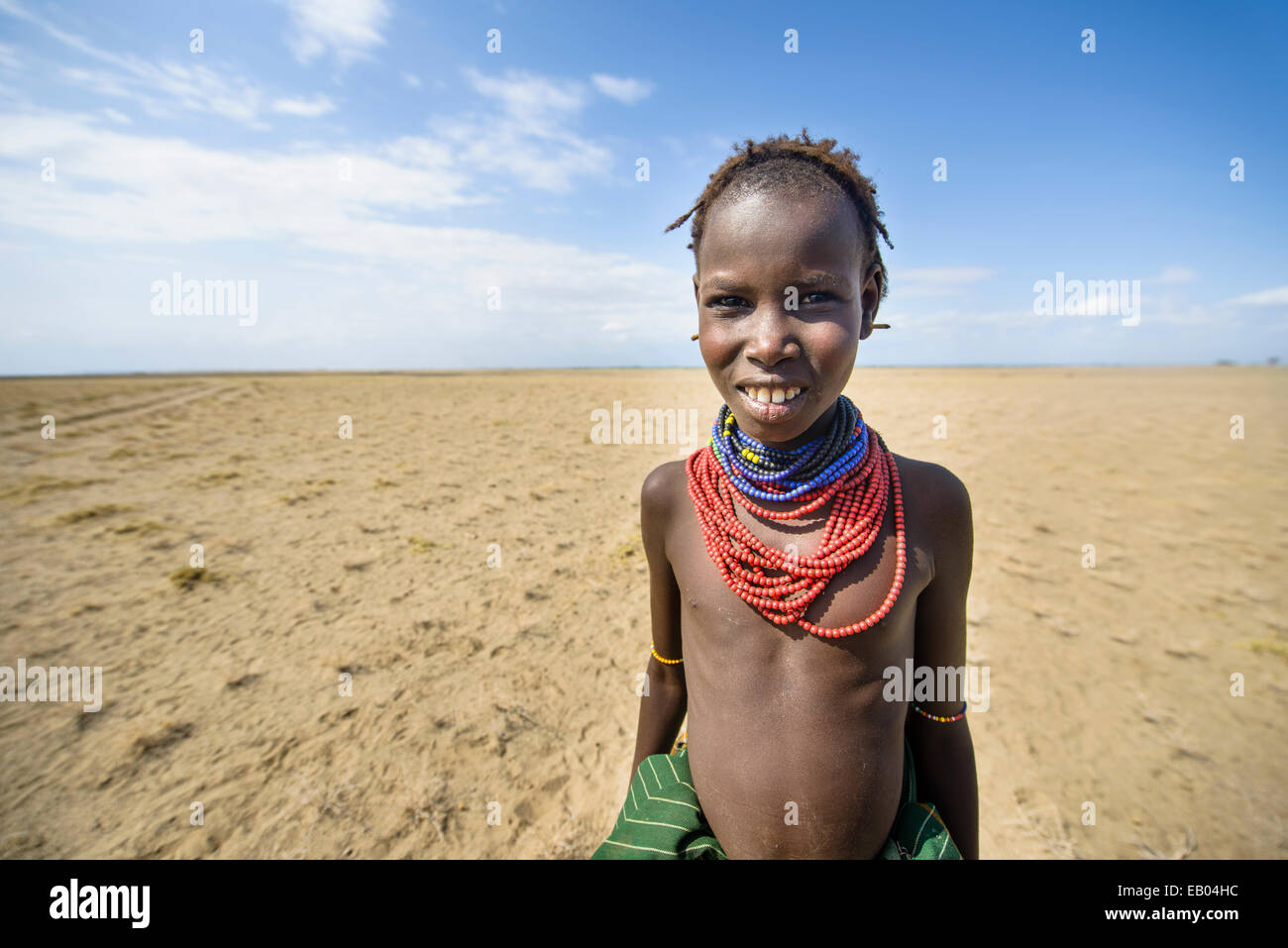 Kinder des Stammes Dassanach, Kenia Stockfoto