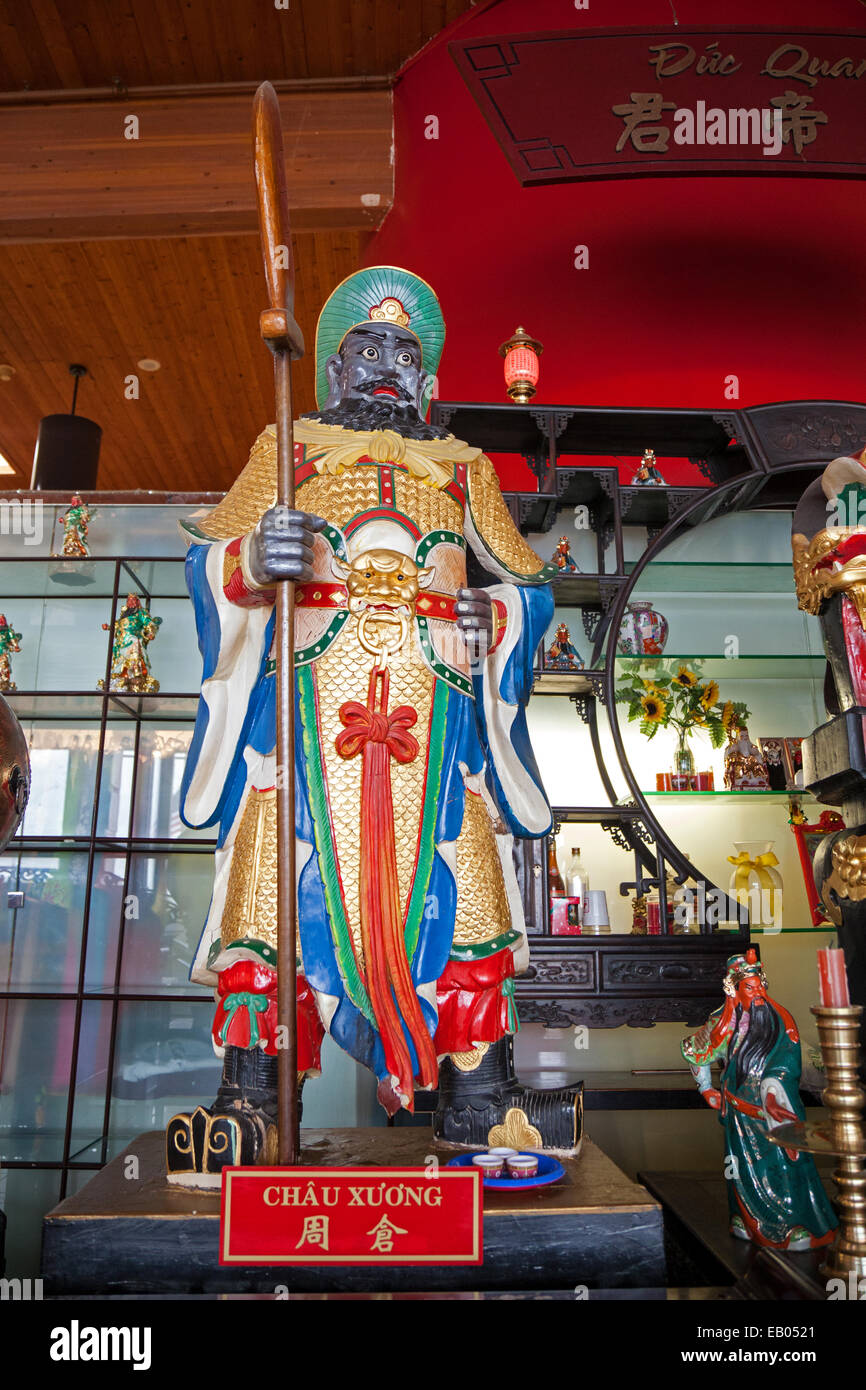 Statue von General Chau Xuong bei der Asian Garden Mall, Westminster, Orange County, Kalifornien, USA Stockfoto