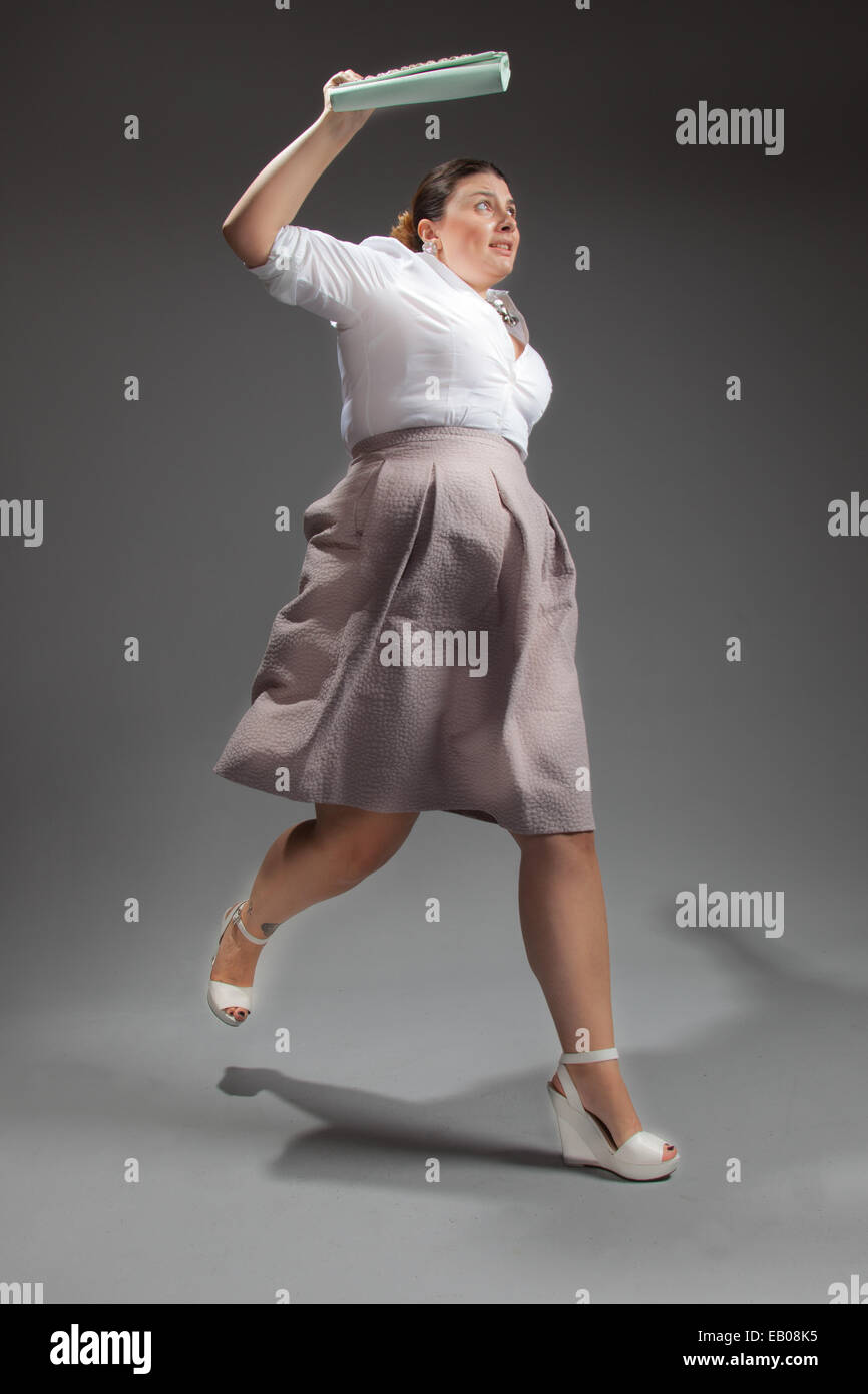 Plus-Size-Model Mode im Studio gedreht Stockfoto