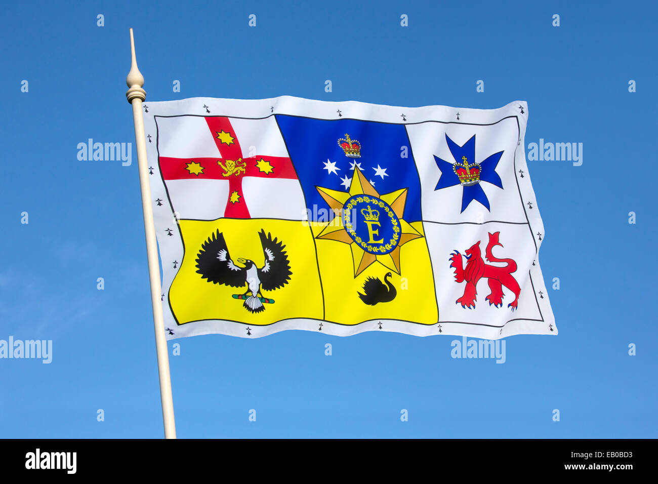 Königin des persönlichen australische Flagge Stockfoto