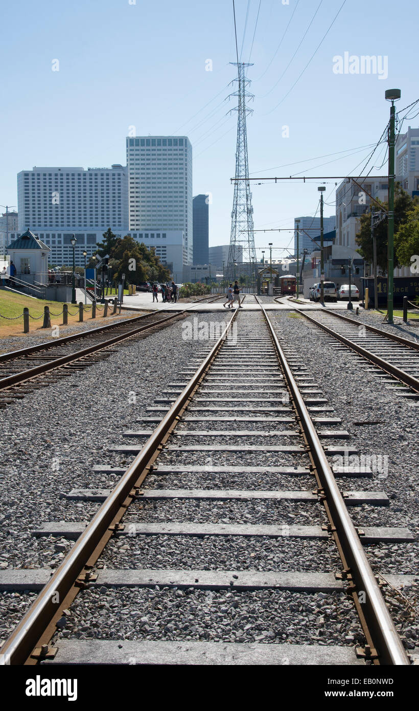 American Railroad tracks New Orleans USA Stockfoto