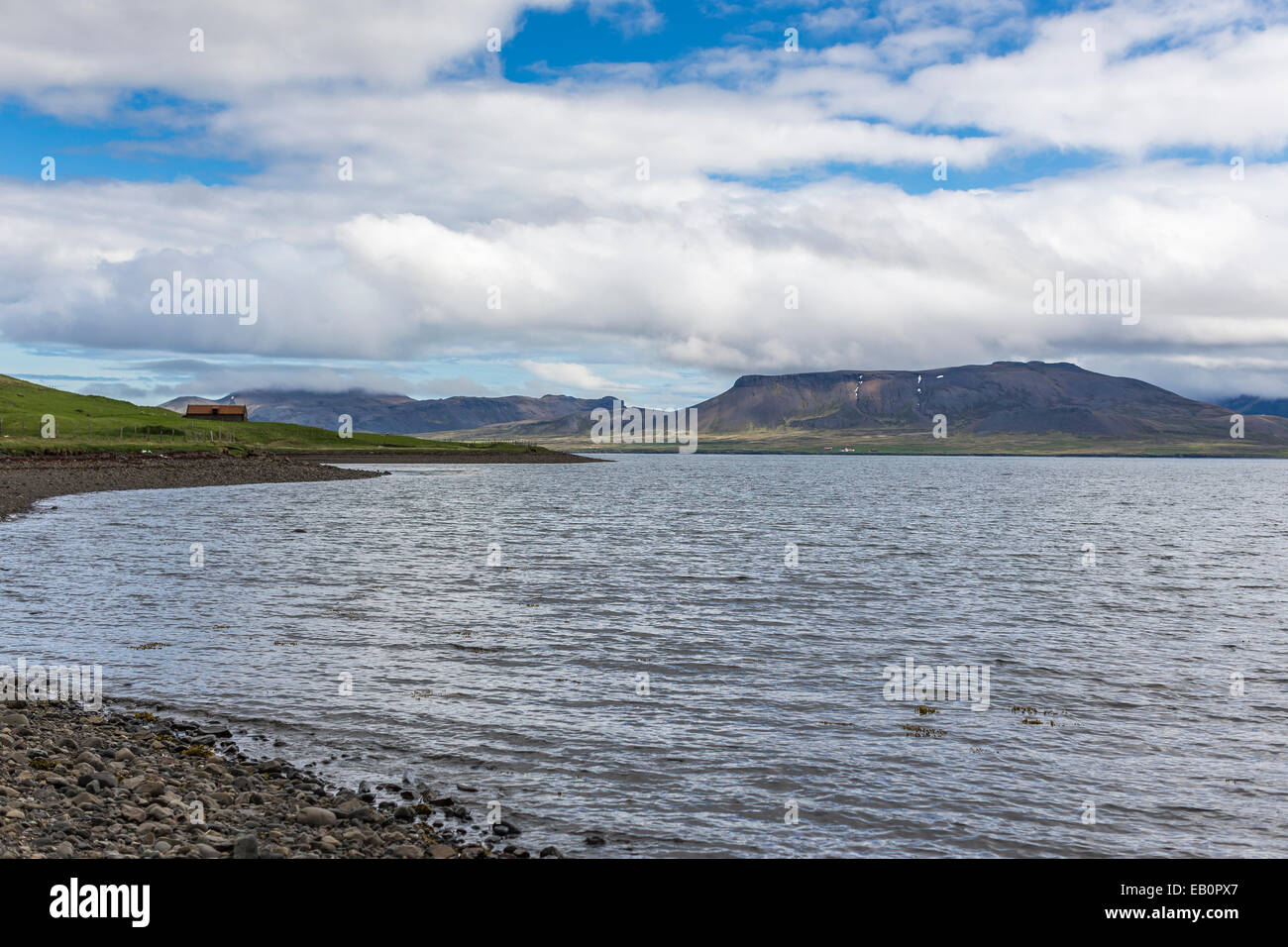 West Island, Snaefell Halbinsel, Mt Kirkjufell (463m)-Zucker oben Stockfoto