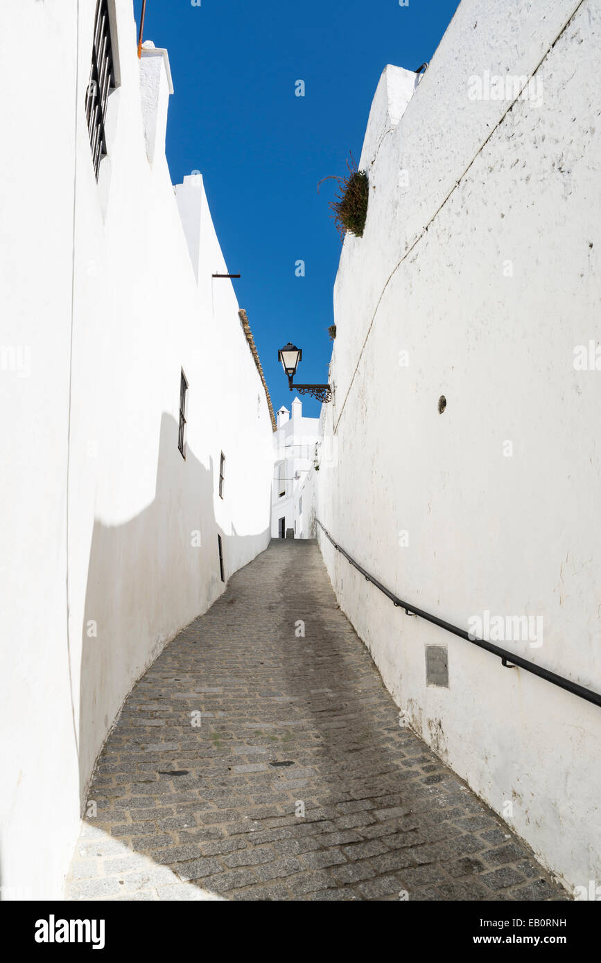 Vejer De La Frontera ist eine kleine Stadt in der Nähe von Cadiz, Spanien Stockfoto