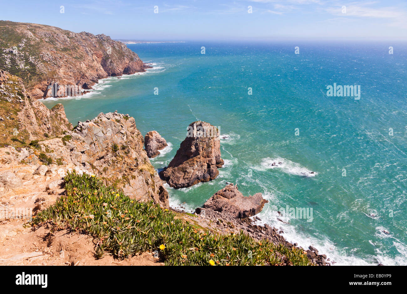 Cabo da Roca - der westlichste Punkt Europas, Portugal Stockfoto