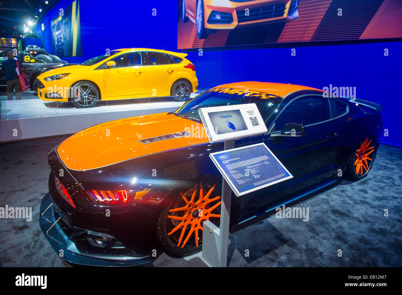 Der Ford-Stand auf der SEMA Show in Las Vegas Stockfoto