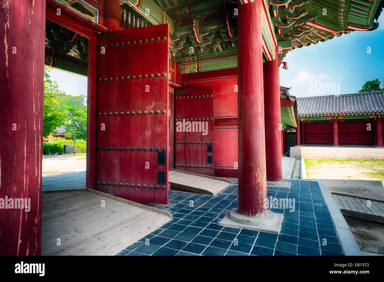 Inneren Tore des Changdeok-Palast, Seoul, Südkorea Stockfoto