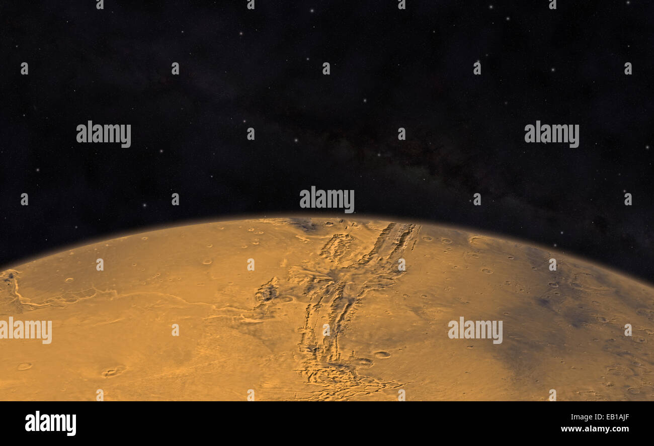 Mars Valles Marineris Stockfoto