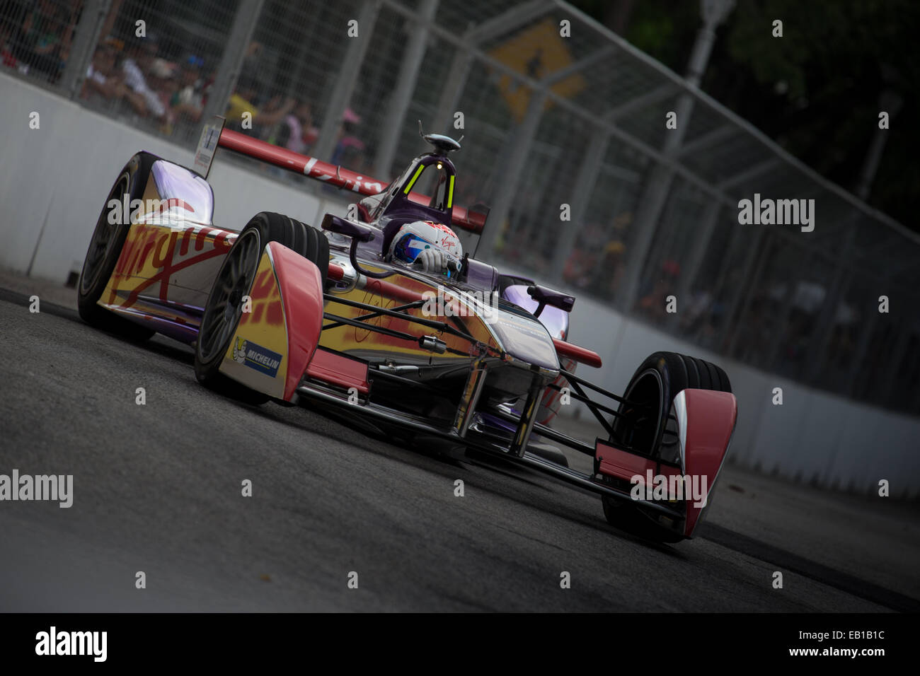 Während der Tag des Rennens für Runde 2 2014 FIA Formula E Putrajaya ePrix. Stockfoto