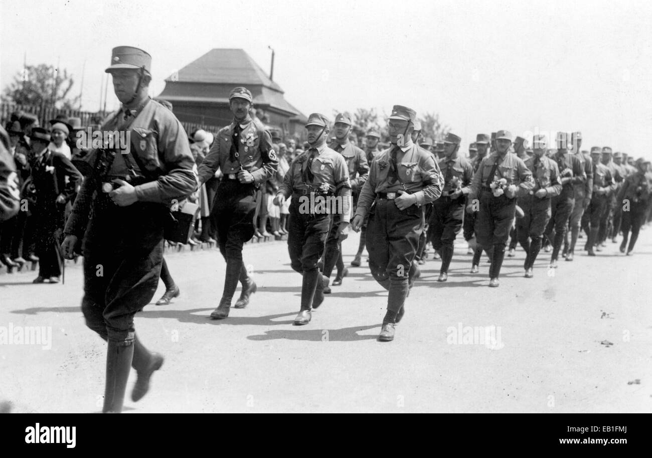Rallye durch die SA (Sturmabteilung) der NSDAP für den Sachsentag in Chemnitz, Deutschland, Juni 1931. Foto: Berliner Archiv - kein Draht-SERVICE Stockfoto