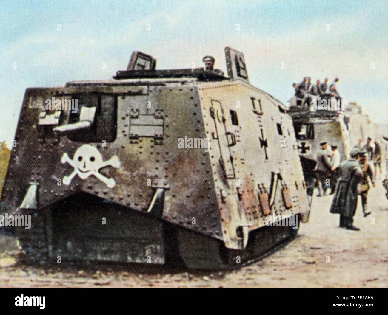 Первые танки германии. Немецкий танк а7v. Немецкие танки первой мировой войны. Sturmpanzerwagen a7v танк. Танк первой мировой a7v.