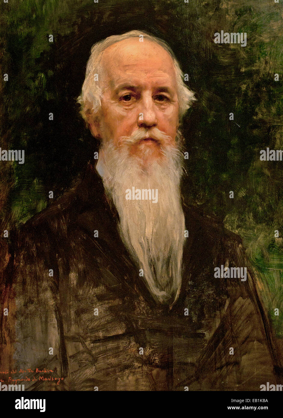 Porträt-Arzt Buchlz von Raimundo de Madrazo y Garreta (Rom 1841 – 1920) war ein spanischer Realist Maler Spanien Stockfoto