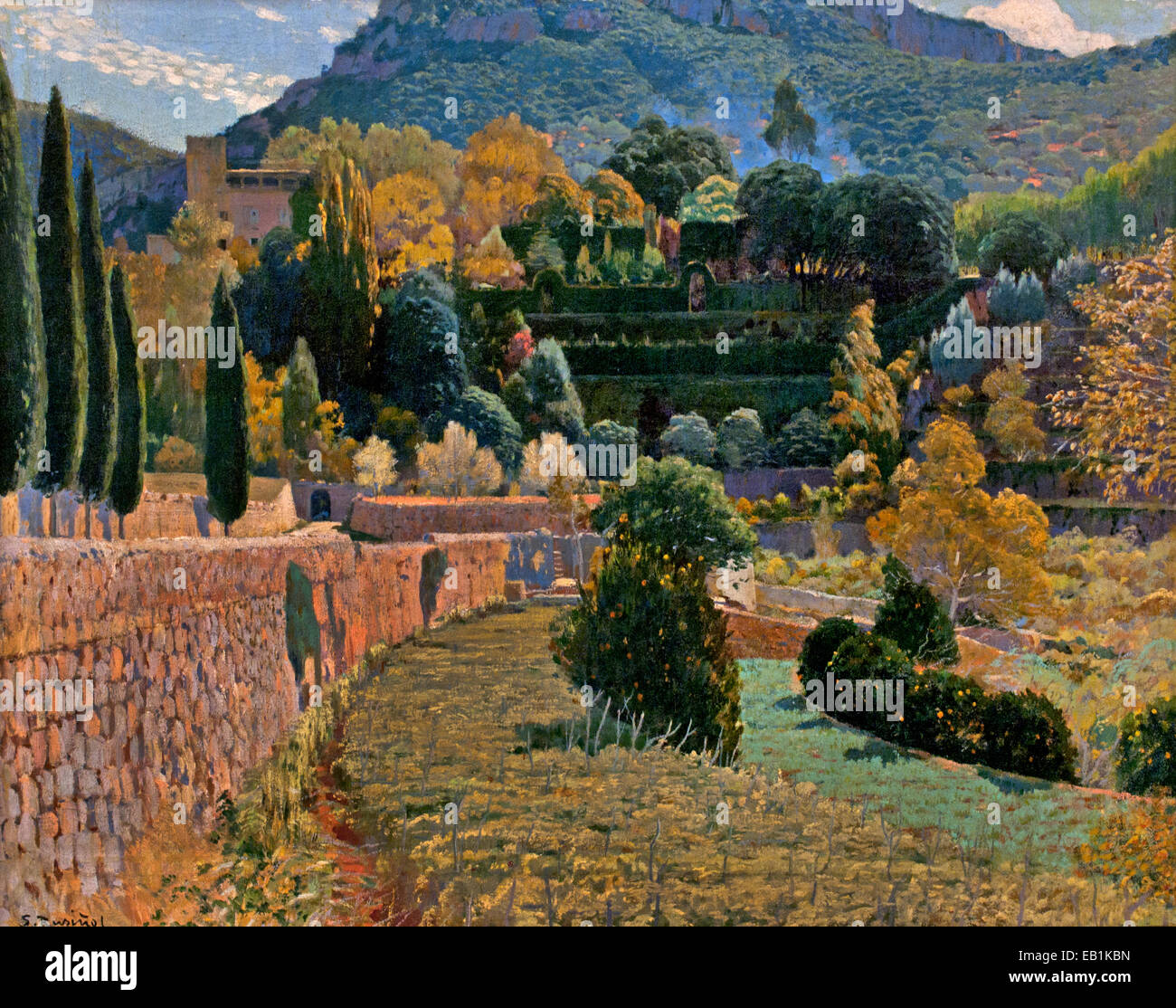 Berggarten (SA Coma IV) 1904 Santiago Rusinol 1861-1931 Spanien Spanisch Stockfoto