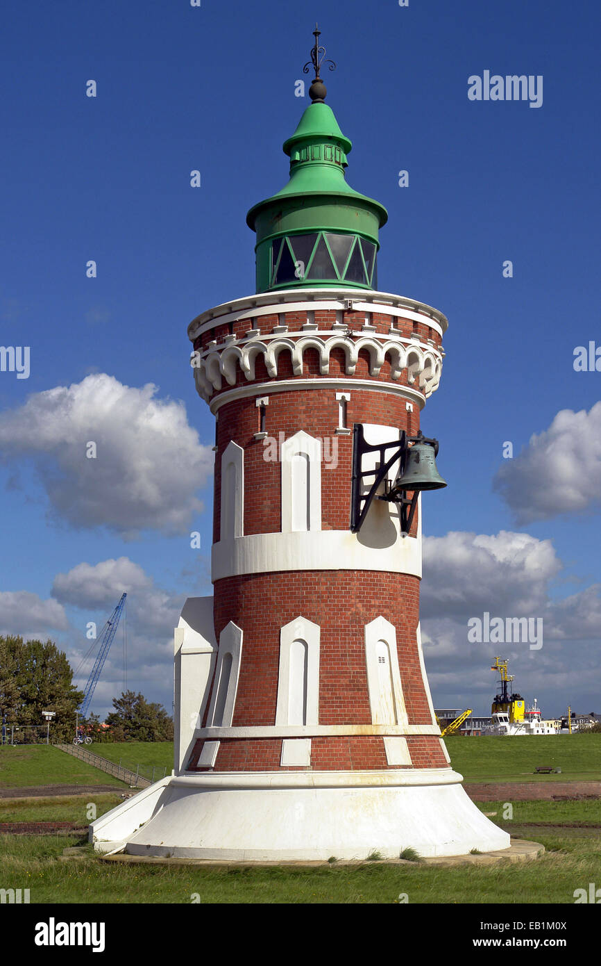 Der historische Leuchtturm Bell Towwer in Bremerhaven, Deutschland Stockfoto