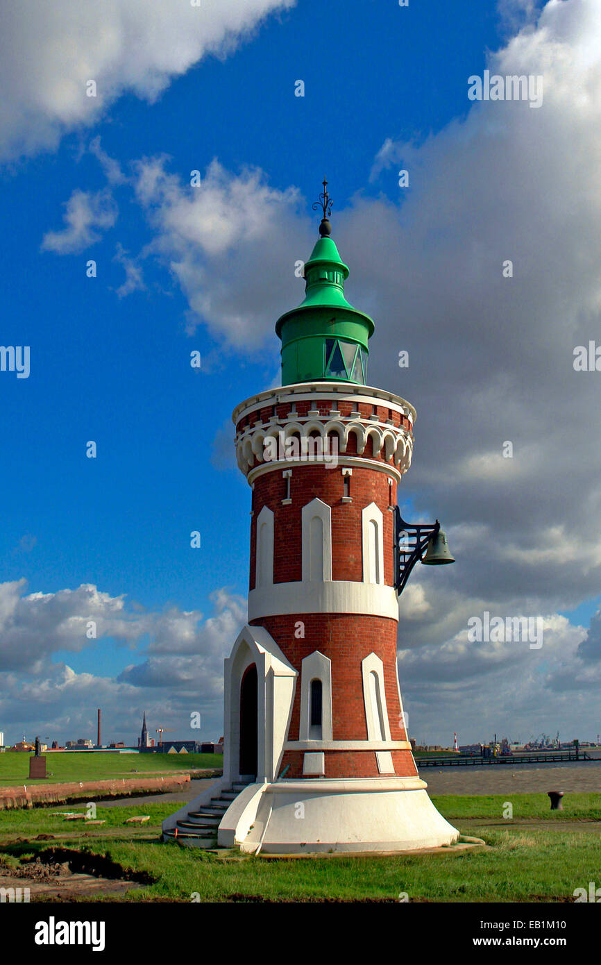 Der historische Leuchtturm Bell Towwer in Bremerhaven, Deutschland Stockfoto