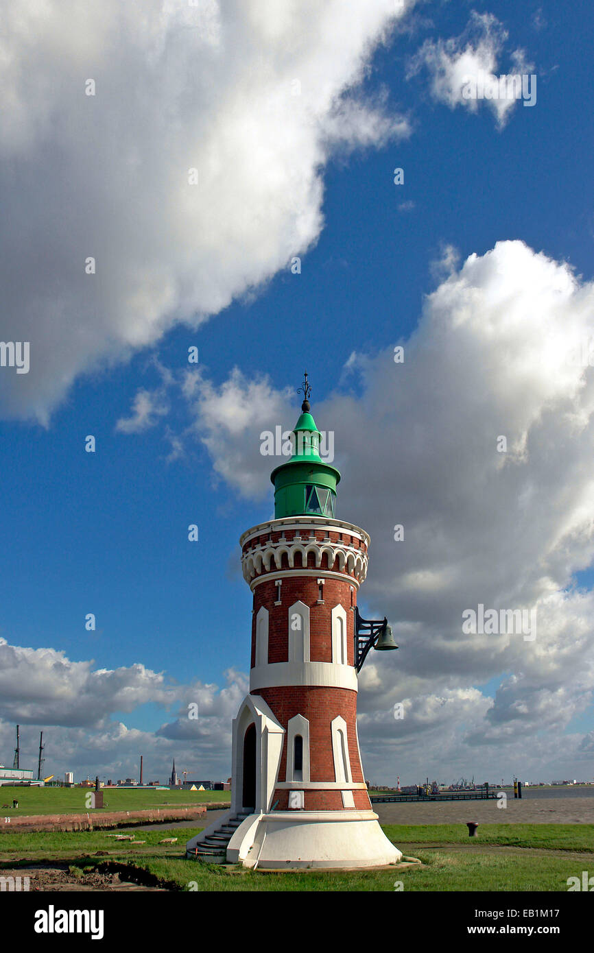 Der historische Leuchtturm Bell Towwer in Bremerhaven, Deutschland Stockfoto