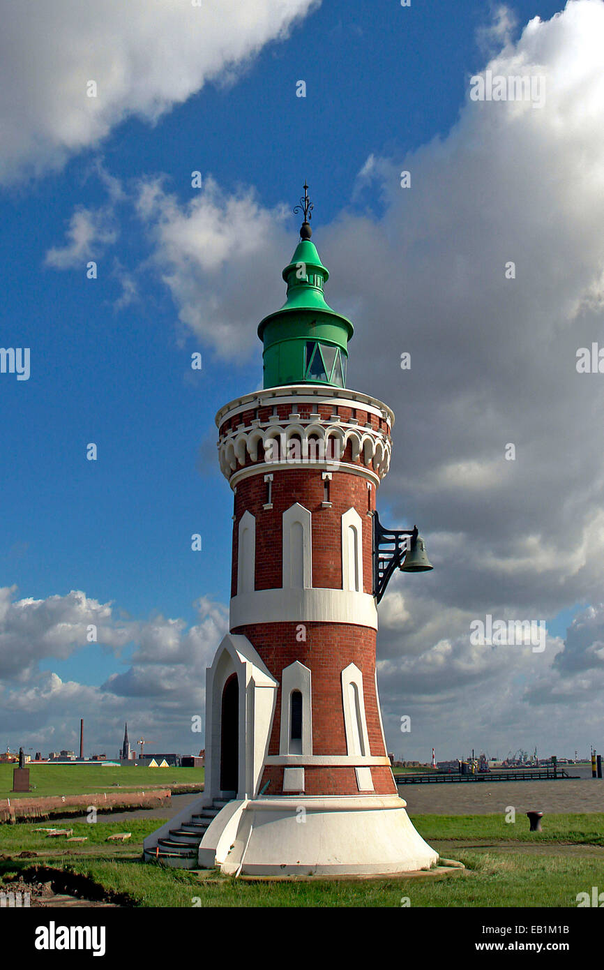 Der historische Leuchtturm Bell Towwer in Bremerhaven, Deutschland Stockfoto