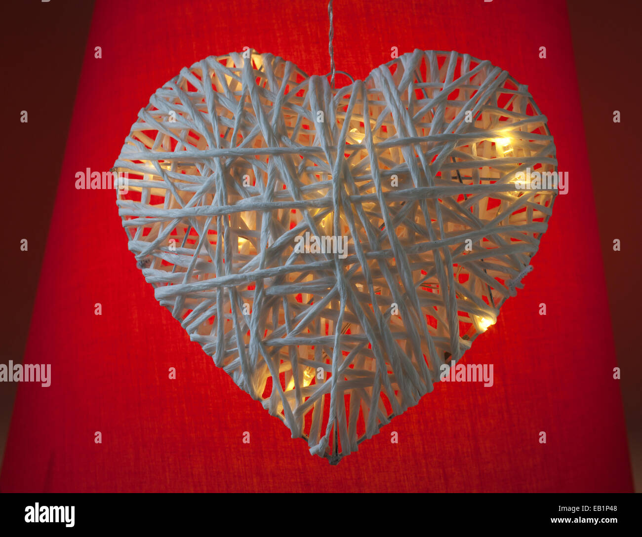 Portrait of Love Heart mit durchscheinende Licht Stockfoto