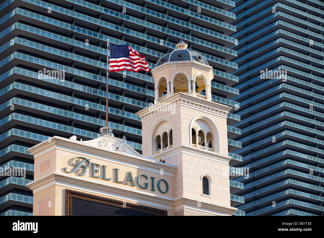 Las Vegas, USA - 11. Juli 2011: Bellagio ist Luxus-Hotel und Casino auf dem Las Vegasstreifen in Paradies, Nevada. Es ist im Besitz von M Stockfoto