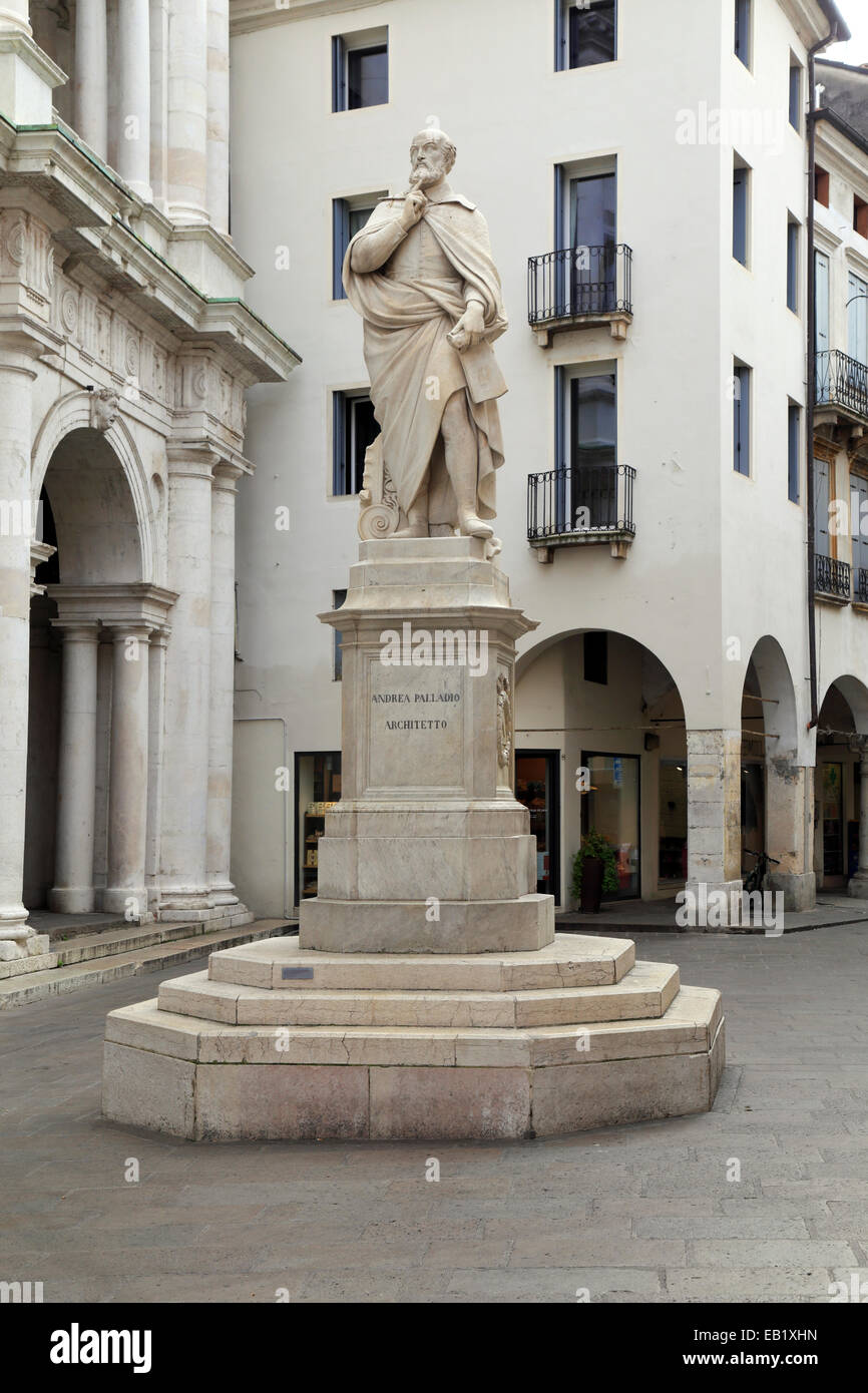 Andrea Palladio Statue, Vicenza, Italien, Veneto. Stockfoto